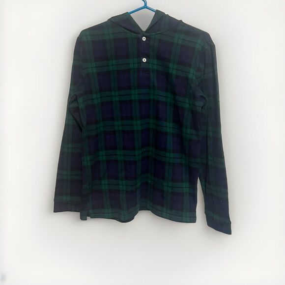 NWT Janie and Jack PLAID JACQUARD HOODIE Merchant Marine Plaid Boy’s Size 18 - Picture 5 of 9